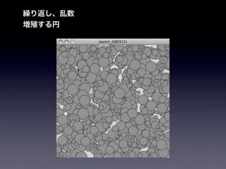 繰り返し、乱数
増殖する円
 