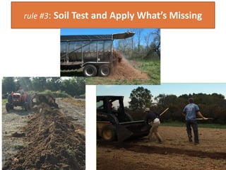 rule #3: Soil Test and Apply What’s Missing
 
