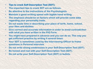 SSB-FULL..gives out an overview of how to appear for SSB and how to ...