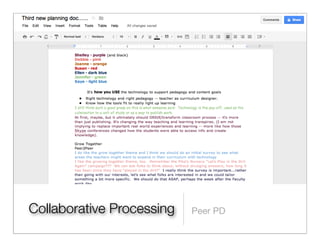 Collaborative Processing   Peer PD
 