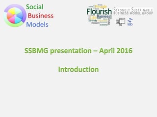 SSBMG presentation – April 2016
Introduction
 