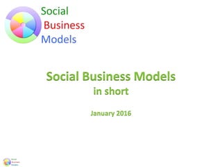 Social Business Models
in short
January 2016
 