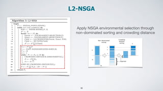 L2-NSGA
10
Test Case Selection Through Linkage Learning-based Crossover 5
Algorithm 1: L2-NSGA
1 begin
2 P Ω≠ INITIAL-POPU...