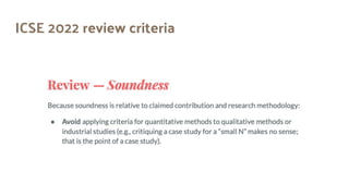 ICSE 2022 review criteria
 