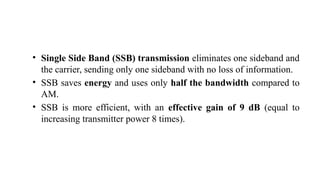 Single Side Band Transmission and AM Modulation Techniques.pptx