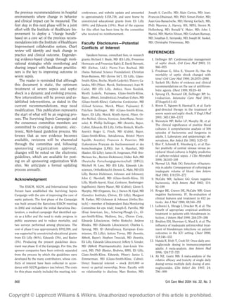 the previous recommendations in hospital            conferences, and website update and amounted           Joseph A. Carcillo, MD; Alain Cariou, MD; Jean-
environments where change in behavior               to approximately $158,758, and were borne by           Francois Dhainaut, MD, PhD; Simon Finfer, MD;
and clinical impact can be measured. The            unrestricted educational grants from Eli Lilly         Juan Gea-Banacloche, MD; Herwig Gerlach, MD,
ﬁrst step in this next phase will be a joint        (90%) and Edwards (10%). Most of the expense           PhD; Maurene A. Harvey, RN, MPH; Steven M.
effort with the Institute of Healthcare Im-         for this effort has been time by the committee         Hollenberg, MD; Ronald V. Maier, MD; John J.
provement to deploy a “change bundle”               who received no reimbursement.                         Marini, MD; Martin Nitsun, MD; Graham Ramsay,
based on a core set of the previous recom-                                                                 MD; Jonathan E. Sevransky, MD; Joseph W. Szokol,
mendations into the Institute of Healthcare         Faculty Disclosures—Potential                          MD; Christophe Vinsonneau, MD.
Improvement collaborative system. Chart             Conﬂicts of Interest
review will identify and track change in                                                                   REFERENCES
practice and clinical outcome. Engender-                Speakers bureau, consultant fees, or research
ing evidence-based change through moti-             grants; Richard J. Beale, MD (Eli Lilly, Fresenius       1. Dellinger RP: Cardiovascular management
vational strategies while monitoring and            Hemocare and Fresenius Kabi); E. David Bennett,             of septic shock. Crit Care Med 2003; 31:
sharing impact with healthcare practitio-           MD (Deltex, Ltd.); Pierre-Yves Bochud, MD                   946 –955
ners is the key to improving outcome in             (Swiss National Science Foundation); Christian           2. Friedman G, Silva E, Vincent JL: Has the
                                                                                                                mortality of septic shock changed with
severe sepsis.                                      Brun-Buisson, MD (Arrow Int’l, Eli Lilly, Glaxo-
                                                                                                                time? Crit Care Med 1998; 26:2078 –2086
    The reader is reminded that although            Smith-Kline, Roche, Wyeth-Lederle); Thierry Ca-
                                                                                                             3. Sackett DL: Rules of evidence and clinical
this document is static, the optimum                landra, MD (Pﬁzer, Merck, NatImmune); Jean M.               recommendations on the use of antithrom-
treatment of severe sepsis and septic               Carlet, MD (Eli Lilly, Anbics, Novo Nordisk,                botic agents. Chest 1989; 95:2S– 4S
shock is a dynamic and evolving process.            Wyeth Lederle, Fujisawa, Glaxo-Smith-Kline,              4. Sprung CL, Bernard GR, Dellinger RP: In-
New interventions will be proven and es-            Bayer, Abbott, Intrabiotics); Jonathan Cohen, MD            troduction. Intensive Care Med 2001;
tablished interventions, as stated in the           (Glaxo-Smith-Kline); Catherine Cordonnier, MD               27(Suppl):S1–S2
current recommendations, may need                   (Gilead Science, Merck, Pﬁzer, Fujisawa); E.             5. Rivers E, Nguyen B, Havstad S, et al: Early
modiﬁcation. This publication represents            Patchen Dellinger, MD (Glaxo-Smith-Kline,                   goal-directed therapy in the treatment of
the start of what will be an ongoing pro-           Bayer, Eli Lilly, Merck, Wyeth-Ayerst, Pﬁzer, Or-           severe sepsis and septic shock. N Engl J Med
                                                                                                                2001; 345:1368 –1377
cess. The Surviving Sepsis Campaign and             tho-McNeil, Chiron, Versicor, InterMune, Penin-
                                                                                                             6. Weinstein MP, Reller LP, Murphy JR, et al:
the consensus committee members are                 sula); R. Phillip Dellinger, MD (Aventis, Bayer,
                                                                                                                The clinical signiﬁcance of positive blood
committed to creating a dynamic, elec-              Cubist, Edwards, Eli Lilly, Ortho Biotech, Wyeth-           cultures: A comprehensive analysis of 500
tronic, Web-based guideline process. We             Ayerst); Roger G. Finch, MD (Cubist, Bayer,                 episodes of bacteremia and fungemia in
foresee that as new evidence becomes                Glaxo-Smith-Kline, AstraZeneca, Bristol Myers               adults. I. Laboratory and epidemiologic ob-
available, revisions will be channeled              Squibb, Aventis); Francois A. Fourrier, MD                  servations. Rev Infect Dis 1983; 5:35–53
through the committee and, following                (Laboratoire Francais du fractionnement et des           7. Blot F, Schmidt E, Nitenberg G, et al: Ear-
sponsoring organization approval,                   biotechnologies [LFB]); Jan A. Hazelzet, MD                 lier positivity of central venous versus pe-
changes will be noted on the electronic             (Baxter, Eli Lilly); James H. Jorgensen, PhD (bio-          ripheral blood cultures is highly predictive
guidelines, which are available for post-           Merieux Inc., Becton-Dickinson); Didier Keh, MD             of catheter-related sepsis. J Clin Microbiol
                                                                                                                1998; 36:105–109
ing on all sponsoring organization Web              (Deutsche Forschungsgemeinschaft [DFG]);
                                                                                                             8. Mermel LA, Maki DG: Detection of bactere-
sites. We anticipate a formal updating              Mitchell M. Levy, MD (Eli Lilly, Edwards Life-
                                                                                                                mia in adults: Consequences of culturing an
process annually.                                   sciences, OrthoBiotech); Dennis G. Maki, MD (Eli            inadequate volume of blood. Ann Intern
                                                    Lilly, Becton Dickinson, Johnson and Johnson);              Med 1993; 119:270 –272
Acknowledgment                                      John C. Marshall, MD (Glaxo-Smith-Kline, Eli             9. McCabe WR, Jackson GG: Gram negative
                                                    Lilly, Wyeth-Ayerst, Eisai, Centocor, Boehringer-           bacteremia. Arch Intern Med 1962; 110:
    The ESICM, SCCM, and International Sepsis       Ingelheim); Henry Masur, MD (Cubist); Glenn S.              92–100
Forum have established the Surviving Sepsis         Murphy, MD (Organon, Inc.); Steven M. Opal, MD          10. Kreger BE, Craven DE, McCabe WR: Gram
Campaign with the aim of improving the care of      (Genetics Institute, Chiron, Eli Lilly); Margaret           negative bacteremia. IV. Re-evaluation of
septic patients. The ﬁrst phase of the Campaign     M. Parker, MD (Johnson & Johnson [Ortho Bio-                clinical features and treatment in 612 pa-
                                                                                                                tients. Am J Med 1980; 68:344 –355
was built around the Barcelona ESICM meeting        tech] – member of Independent Data Monitoring
                                                                                                            11. Leibovici L, Shraga I, Drucker M, et al: The
in 2002 and included the initial Barcelona Dec-     Committee for epo trial); Joseph E. Parrillo, MD
                                                                                                                beneﬁt of appropriate empirical antibiotic
laration, a medical campaign that identiﬁed sep-    (Eisai American, Inc., Schering-Plough Co., Gl-             treatment in patients with bloodstream in-
sis as a killer and the need to make progress in    axo-Smith-Kline, Medinox, Inc., Chiron Corp.,               fection. J Intern Med 1998; 244:379 –386
public awareness and to reduce mortality, and       Edwards Lifesciences, Ortho Biotech); Andrew            12. Ibrahim EH, Sherman G, Ward S, et al: The
two surveys performed among physicians. The         Rhodes, MD (Edwards Lifesciences); Charles L.               inﬂuence of inadequate antimicrobial treat-
cost of phase I was approximately $702,598, and     Sprung, MD, JD (AstraZeneca, European Com-                  ment of bloodstream infections on patient
was supported by unrestricted educational grants    mission, Eli Lilly); Antoni Torres, MD (Aventis,            outcomes in the ICU setting. Chest 2000;
from Eli Lilly (94%), Edwards (3%), and Baxter      Abbott, Bayer); Stephen Trzeciak, MD (Aventis,              118:146 –155
(3%). Producing the present guidelines docu-        Eli Lilly, Edwards Lifesciences); Jeffery S. Vender,    13. Hatala R, Dinh T, Cook DJ: Once-daily ami-
                                                                                                                noglycoside dosing in immunocompetent
ment was phase II of the Campaign. For this, the    MD (Abbott Pharmaceuticals); Jean-Louis Vin-
                                                                                                                adults: A meta-analysis. Ann Intern Med
sponsor companies have been entirely separated      cent, MD, PhD (Baxter, Brahms, BMS, Eli Lilly,
                                                                                                                1996; 124:717–725
from the process by which the guidelines were       Glaxo-Smith-Kline, Edwards, Pﬁzer); Janice L.           14. Ali MZ, Goetz MB: A meta-analysis of the
developed by the many contributors, whose con-      Zimmerman, MD (Glaxo-Smith-Kline, Cubist).                  relative efﬁcacy and toxicity of single daily
ﬂicts of interest have been collected in accor-     Direct ﬁnancial interest – stock ($10,000 or                dosing versus multiple daily dosing of ami-
dance with SCCM guidance (see below). The costs     more) or partial ownership; None. Faculty with              noglycosides. Clin Infect Dis 1997; 24:
for this phase mainly included the meeting, tele-   no relationship to disclose; Marc Bonten, MD;               796 – 809


868                                                                                                                     Crit Care Med 2004 Vol. 32, No. 3
 