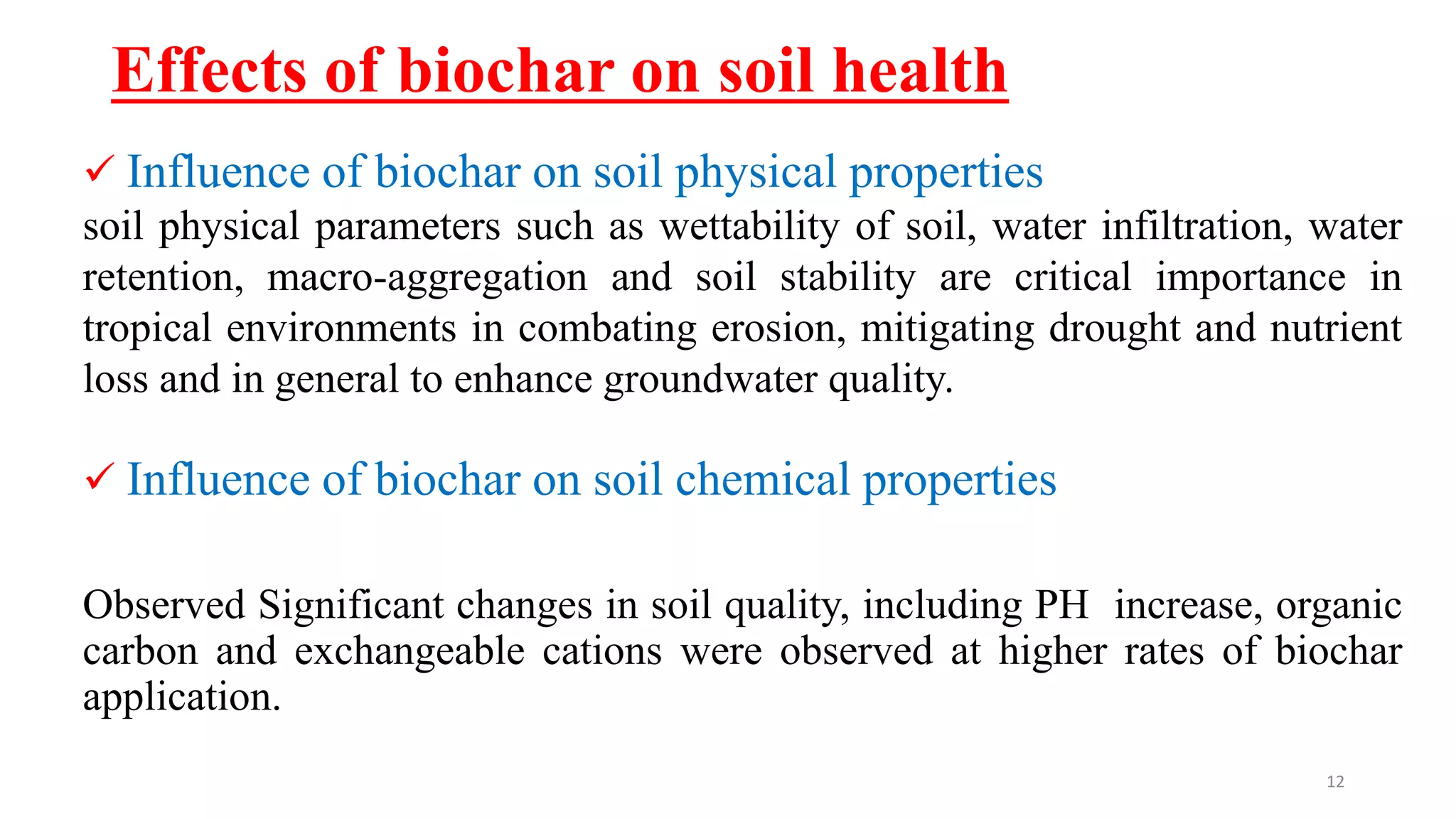 Biochar: Important Role In Agriculture | PPTX