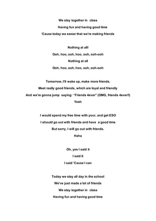 Ssc1415 Lyrics Santissima Trinitat Badalona The Friends Song