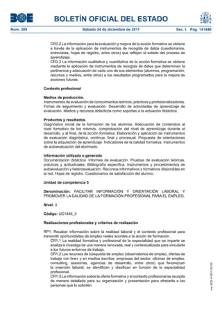 Ssce0110 anexo iv docencia de la formación profesional para el empleo | PDF