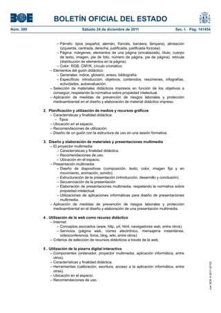 Ssce0110 anexo iv docencia de la formación profesional para el empleo | PDF
