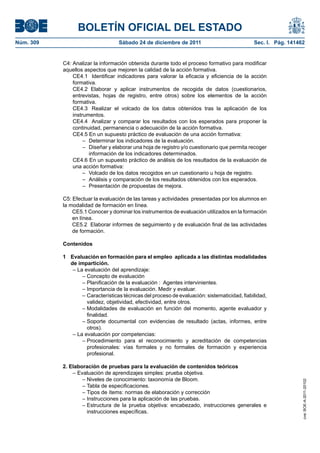 Ssce0110 anexo iv docencia de la formación profesional para el empleo | PDF