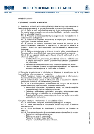 Ssce0110 anexo iv docencia de la formación profesional para el empleo | PDF
