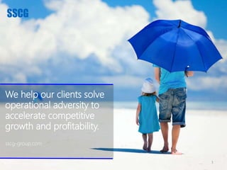 We help our clients solve
operational adversity to
accelerate competitive
growth and profitability.
sscg-group.com
1
 