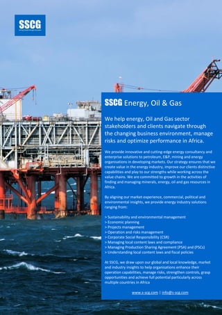 Key Drivers and Challenges of Oil and Gas Industry Development in ...