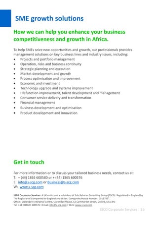 BOOSTING SME GROWTH IN AFRICA | PDF