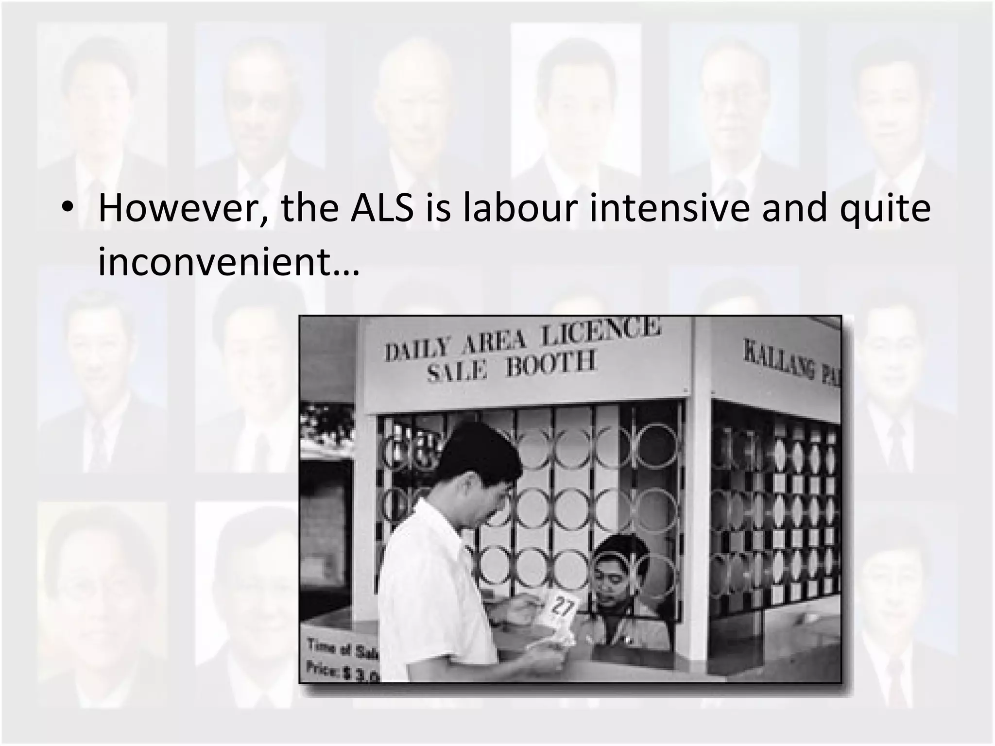 However, the ALS is labour intensive and quite inconvenient… 