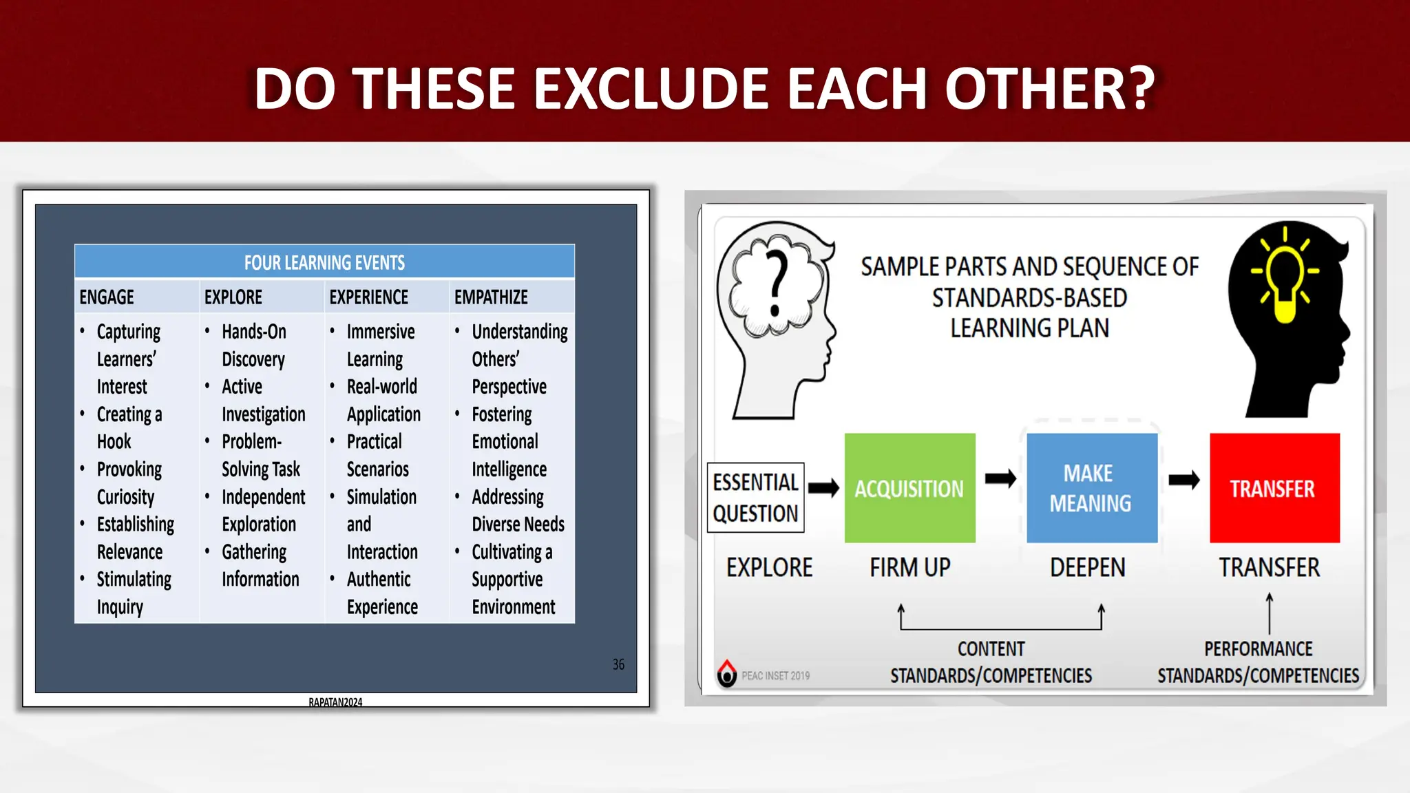 DO THESE EXCLUDE EACH OTHER?
 