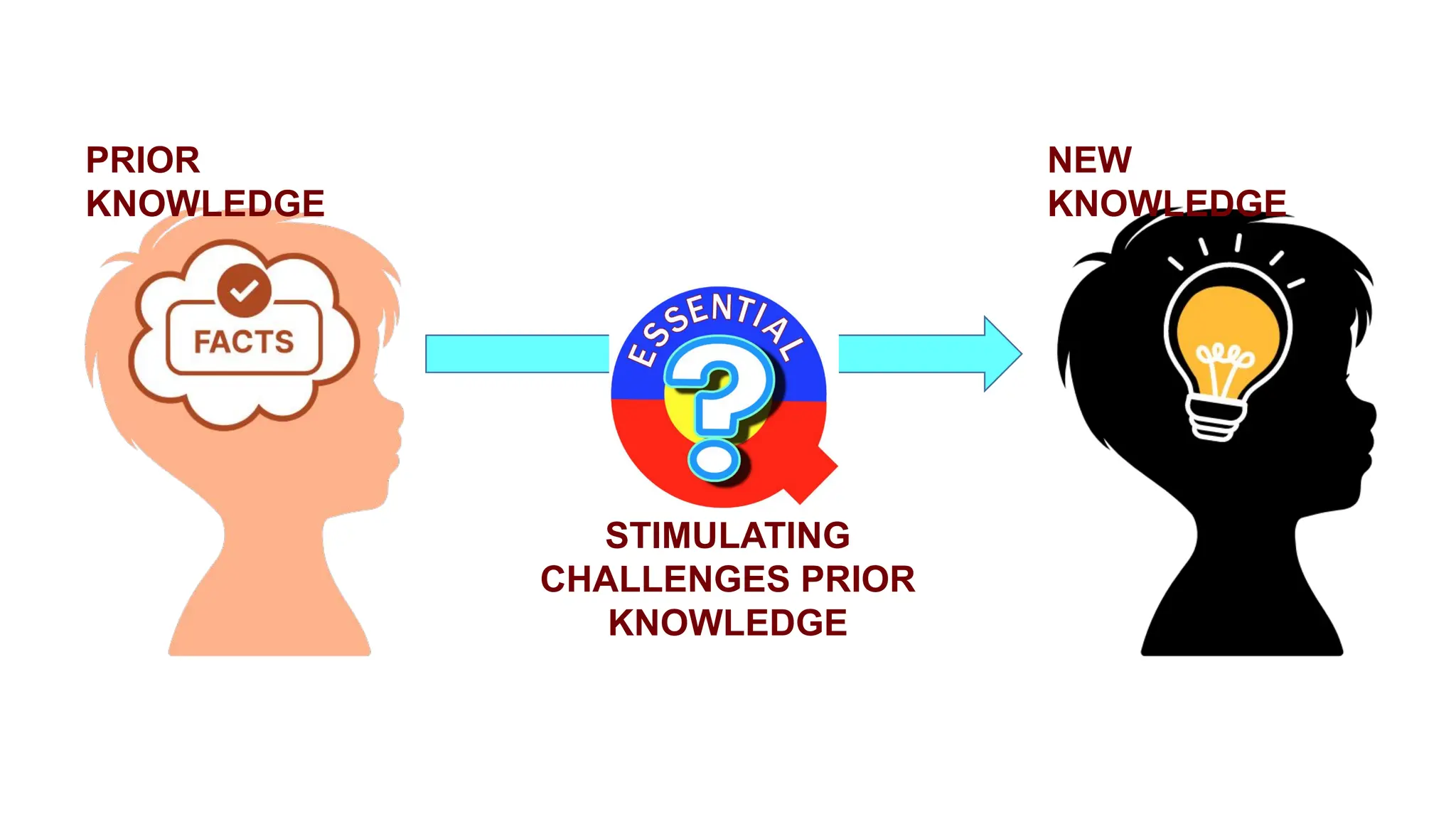 PRIOR
KNOWLEDGE
NEW
KNOWLEDGE
STIMULATING
CHALLENGES PRIOR
KNOWLEDGE
 