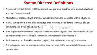 Syntax Directed Definition and its applications | PDF | Programming ...
