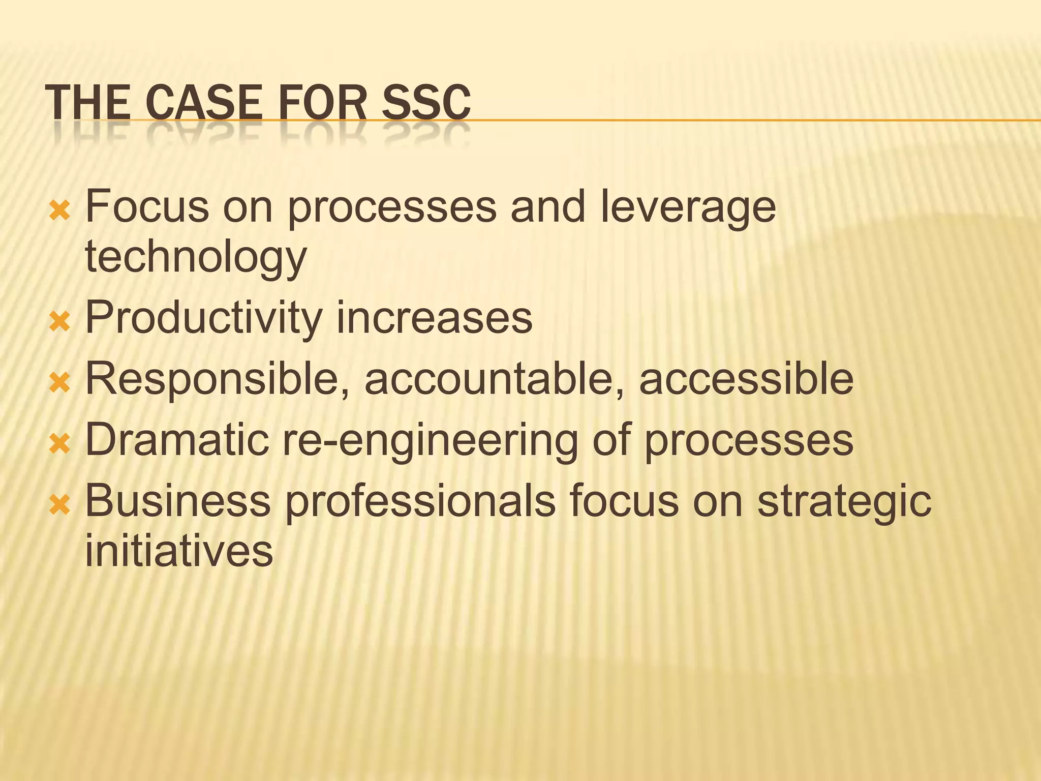 Increased levels of automation