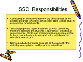 Ssc roles and responsibilities | PPT