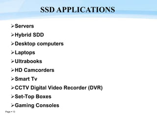 SSD - Solid State Drive PPT by Atishay Jain | PPTX