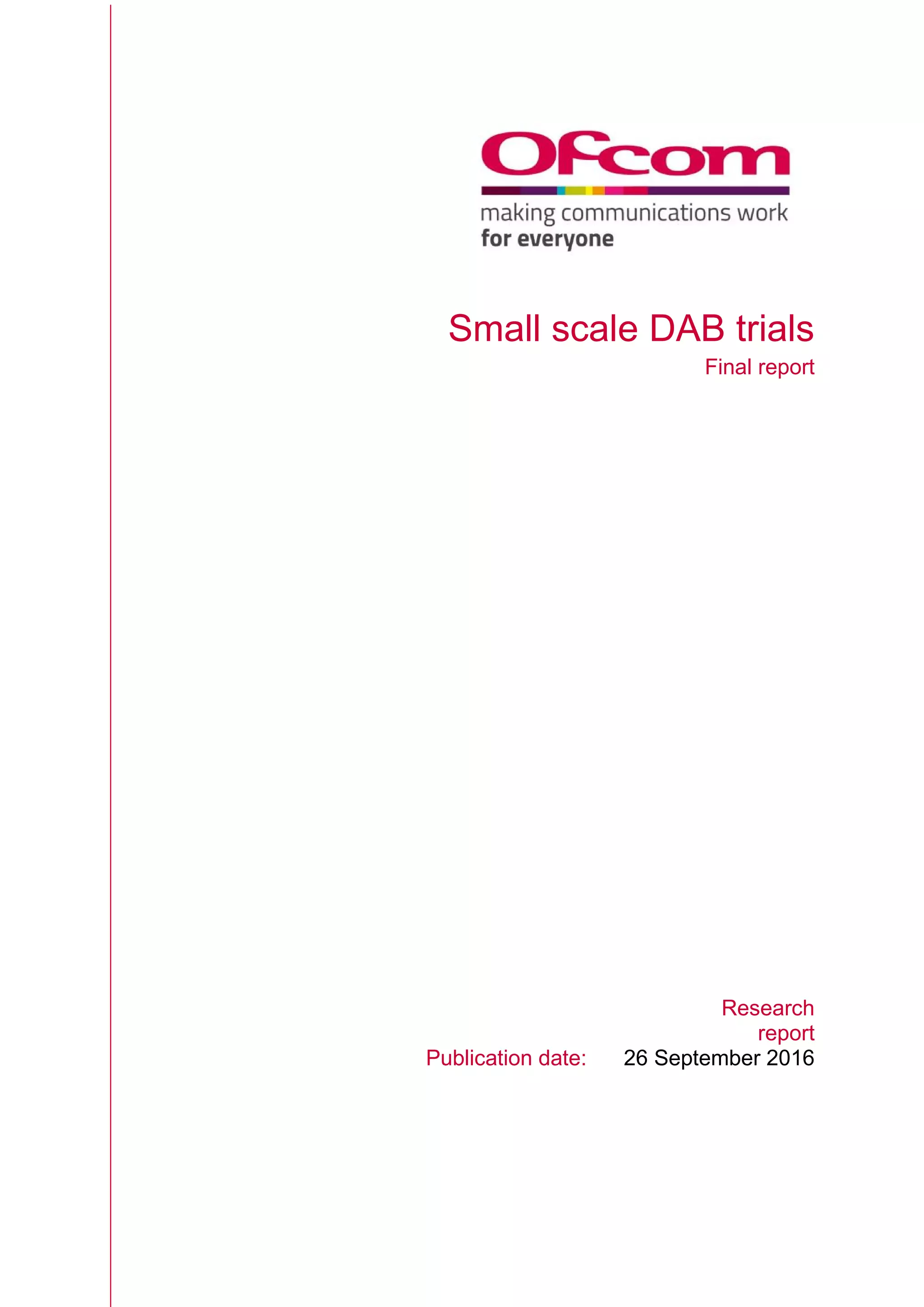 Small scale dab final-report | PDF