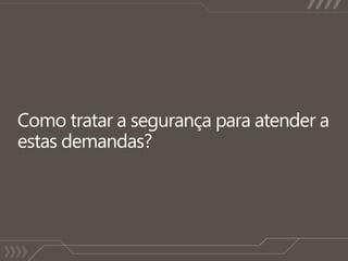 Como tratar a segurança para atender a estas demandas?