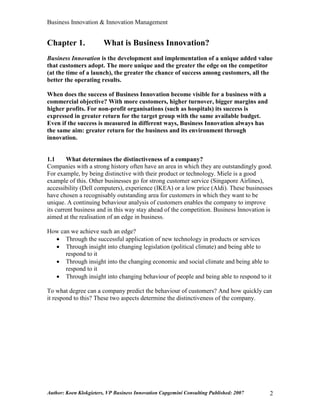 Business Innovation and Innovation Management Uk Version | PDF