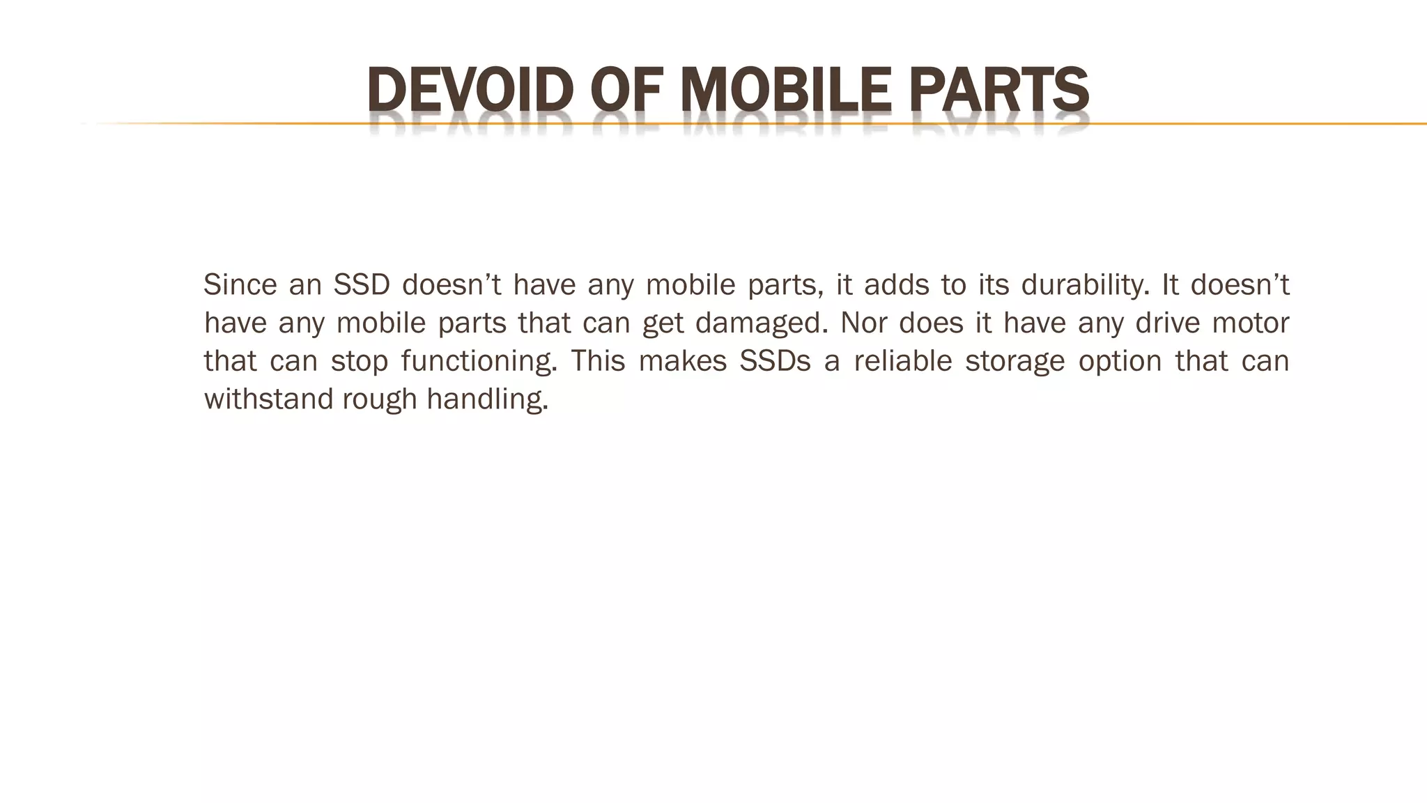 SSDs: A New Generation of Storage Devices