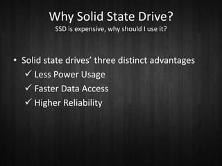 Ssd – Solid State Drive | PPTX