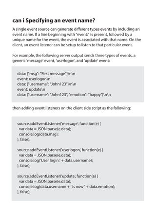 Server Sent Events | PDF