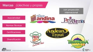 Asociatividad
Normas Técnicas
Diversificación
Certificaciones
con proyección
internacional
 