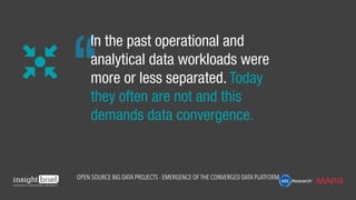 In the past operational and
analytical data workloads were
more or less separated. Today
they often are not and this
deman...