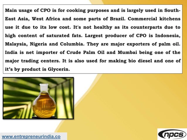 Edible Oil Refinery From Crude Palm Oil PPT