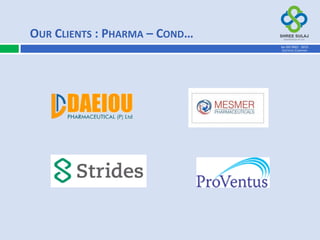 OUR CLIENTS : PHARMA – COND…
AN ISO 9001 : 2015
CERTIFIED COMPANY
 