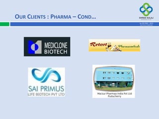 OUR CLIENTS : PHARMA – COND…
AN ISO 9001 : 2015
CERTIFIED COMPANY
 