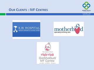 OUR CLIENTS : IVF CENTRES
AN ISO 9001 : 2015
CERTIFIED COMPANY
 