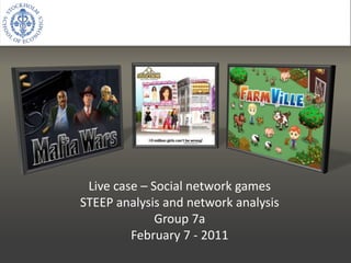Live case – Social network games STEEP analysis and network analysis Group 7a February 7 - 2011 