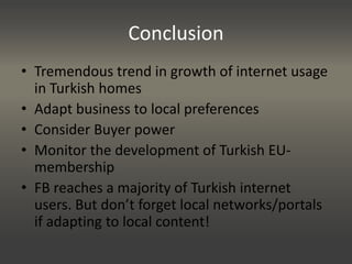 Network analysisMost important relationshipsUsers <-> Portal Games made by the developer are played on the portal. User activity is essential for portal profitability.Developers (Domestic/International)<-> Portal (Facebook) Developers such as ”Zynga” create games for Facebook. The relationship between facebook and the developers is under a lot of tension since facebook requires payments to be made by their own virtual currency, taking 30% of the transaction value (14). Developers (Domestic/International) <-> Users Because of the 70/30 model of Facebook developers are now looking into ways of distributing their content directly to the user. User may provide feedback for future improvements.But so far developers such as Zynga needs facebook more than facebook needs them. Facebook entangles users in the social web, leaving them obliged to help their friends (15).