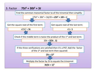 factoring perfect square trinomial | PPTX