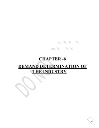 38
CHAPTER -6
DEMAND DETERMINATION OF
THE INDUSTRY
 