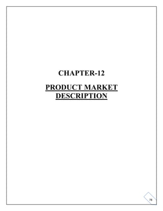 78
CHAPTER-12
PRODUCT MARKET
DESCRIPTION
 