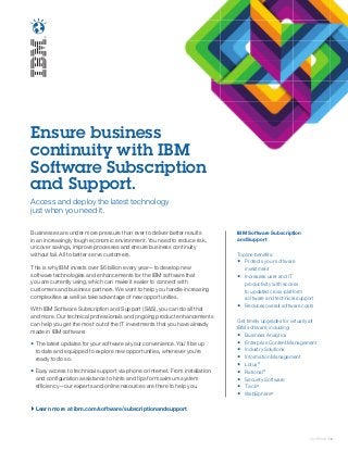 Ibm Software Subscription And Support