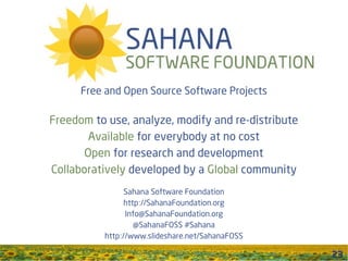 Sahana Software Foundation Overview Brief