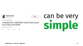 can be very
simple
why&how2learn — SeaGL 2017 — @genehack 25
 