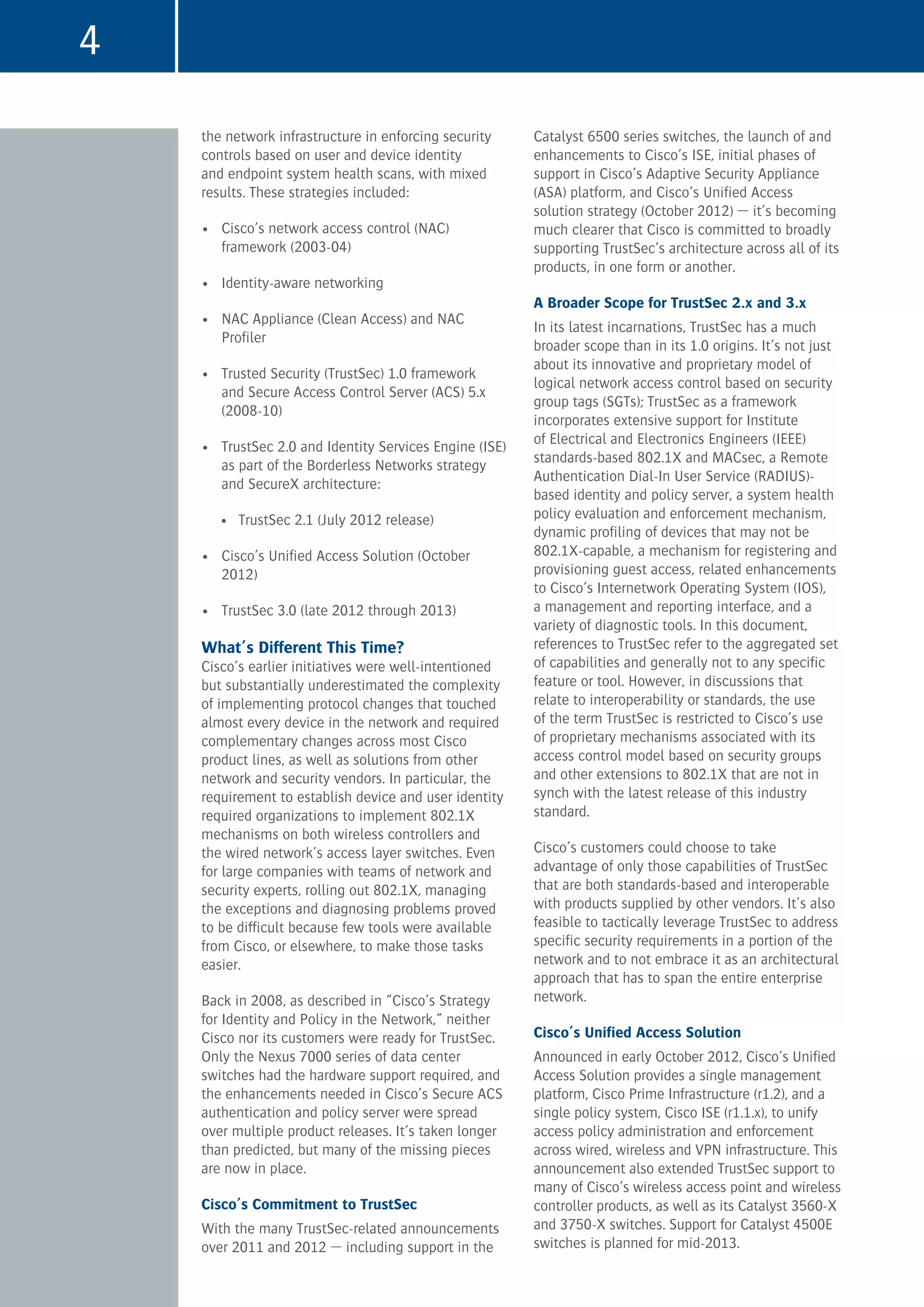 Gartner Newsletter Cisco TrustSec Deployed Across Enterprise Campus