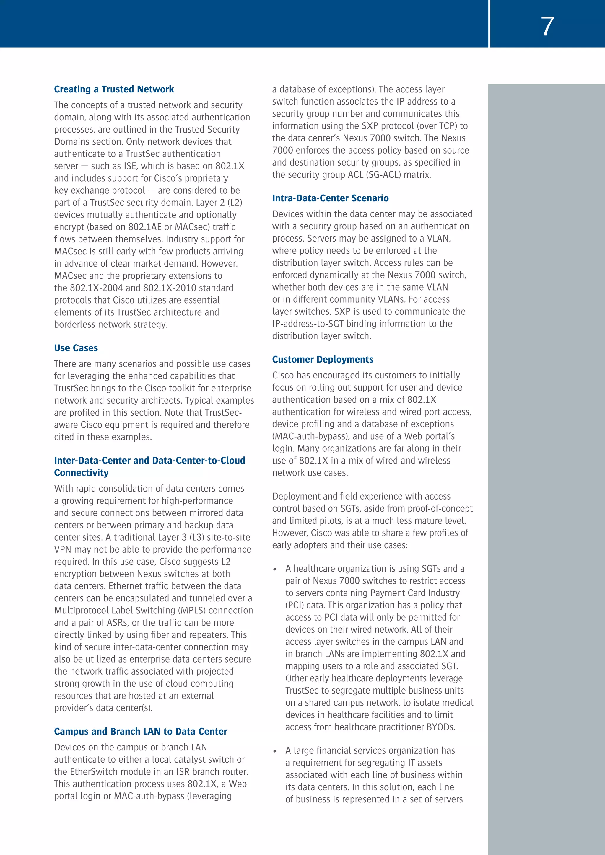 Gartner Newsletter Cisco TrustSec Deployed Across Enterprise Campus