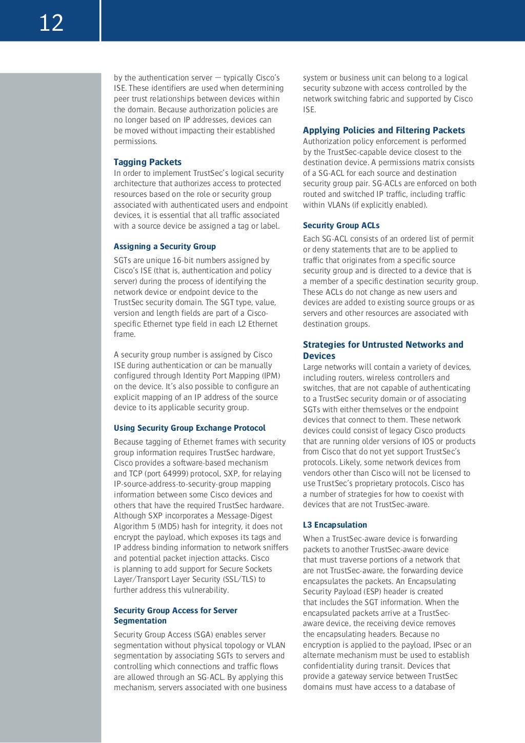 Gartner Newsletter Cisco TrustSec Deployed Across Enterprise Campus,…