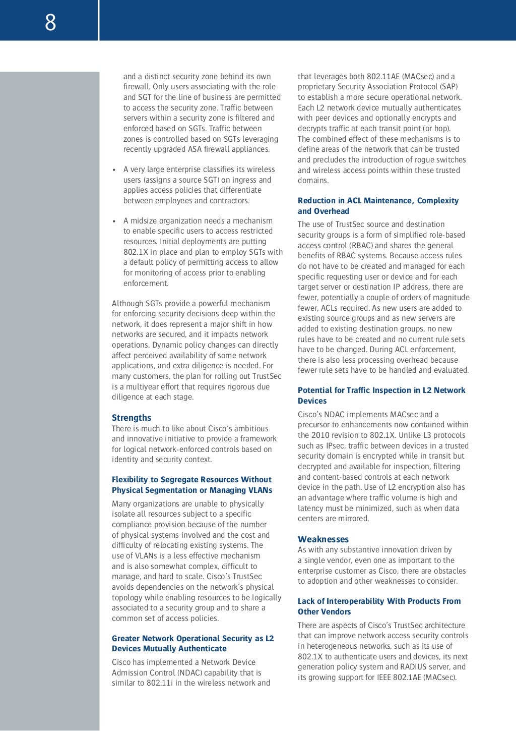 Gartner Newsletter Cisco TrustSec Deployed Across Enterprise Campus,…
